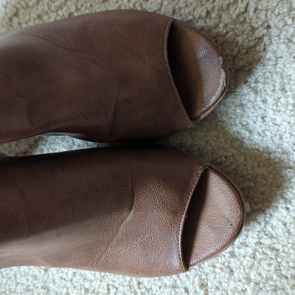 Corky's Brown Open Toe Slingback 3.5" Inch Heeled Sandals Size 9 - Picture 2 of 11